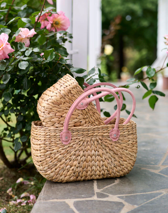 Robert Gordon Harvest Basket – Pink Suede (small)