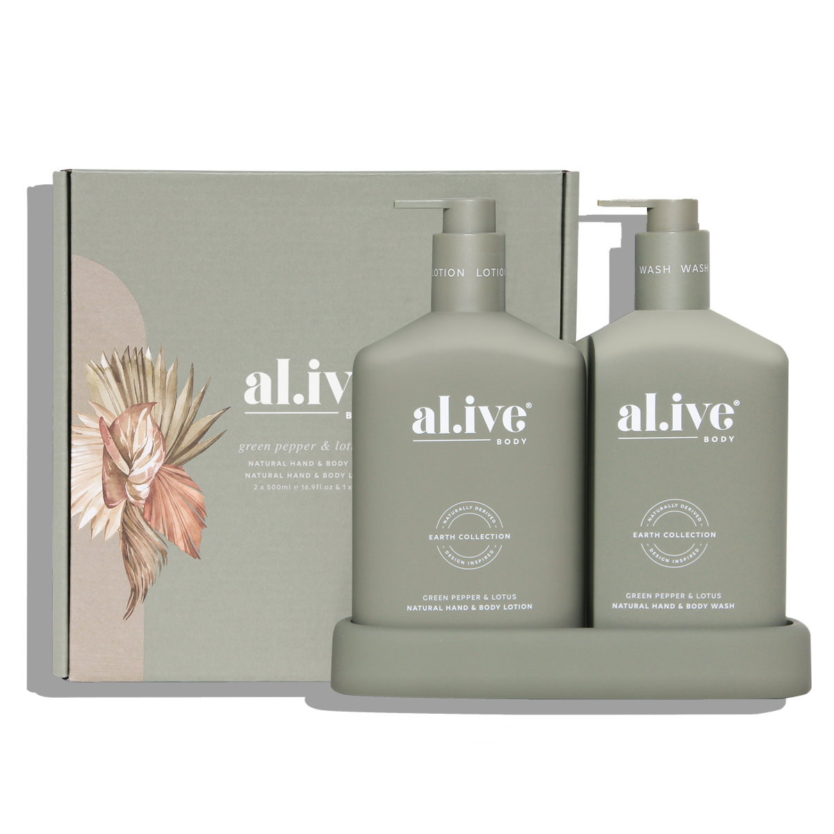 al.ive body Wash & Lotion Duo – green pepper & lotus