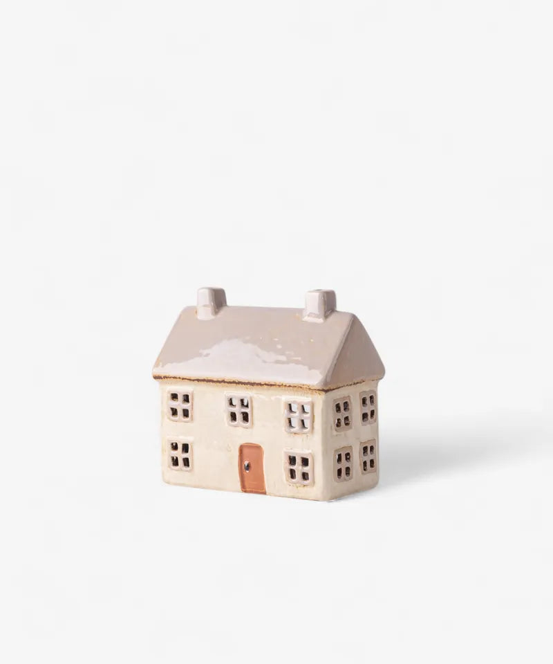 Christmas Tea Light House - Beige Cottage Medium