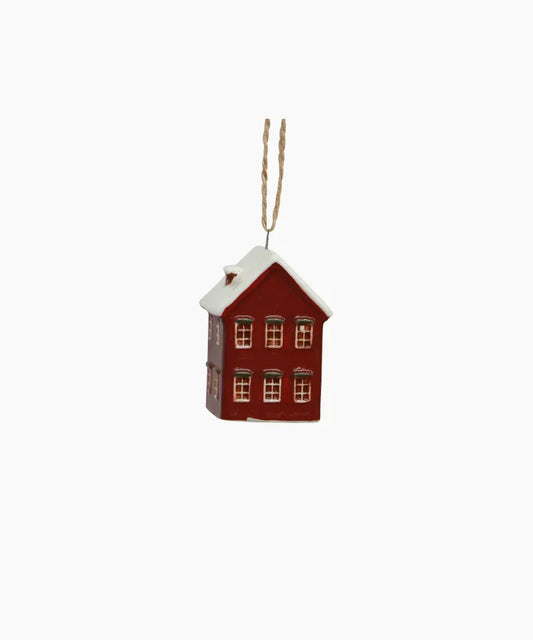 Christmas Tea Light House - Mini Hanging Decoration