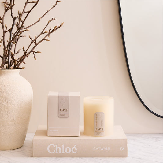al.ive soy candle - sea cotton & coconut