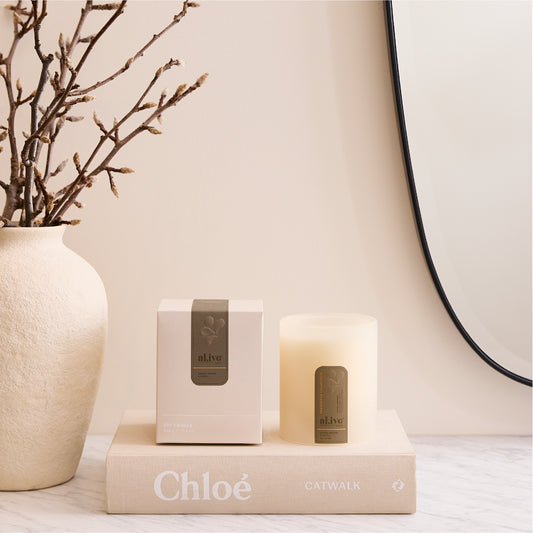 al.ive soy candle - green pepper & lotus