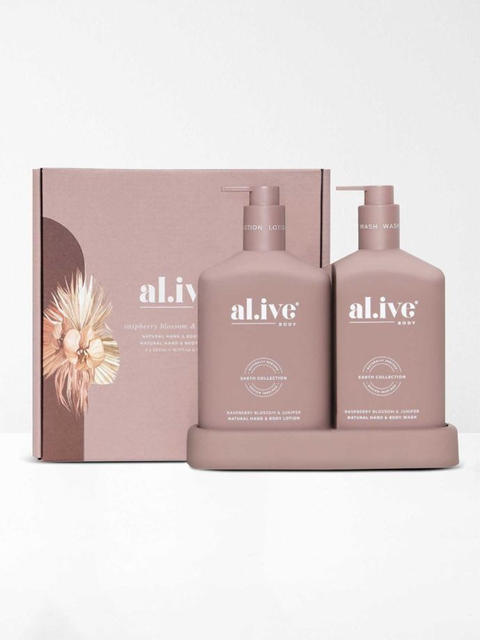 al.ive body wash & lotion duo – raspberry & juniper