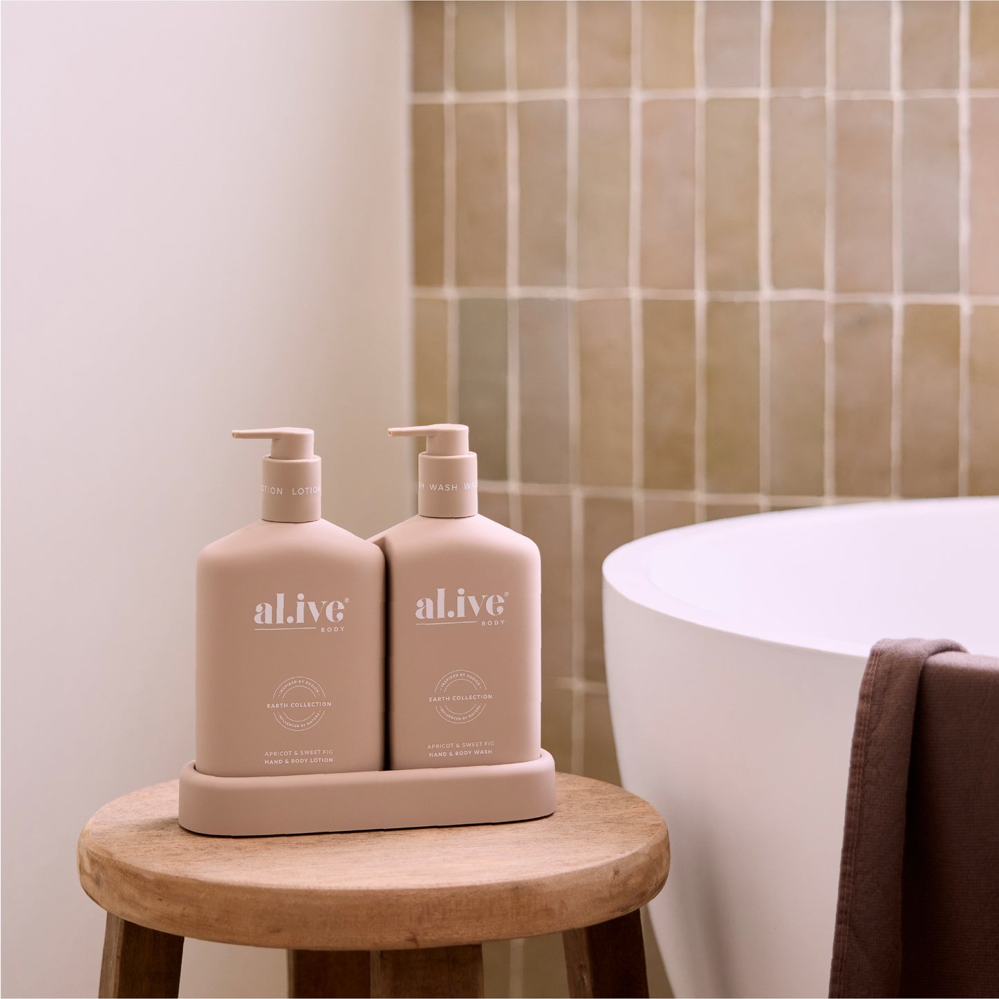 al.ive body Wash & Lotion Duo - Apricot & Sweet Fig