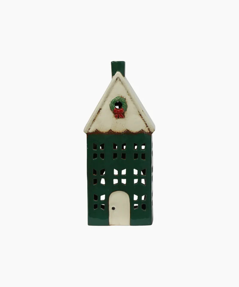 Christmas Tea Light House - Large Green
