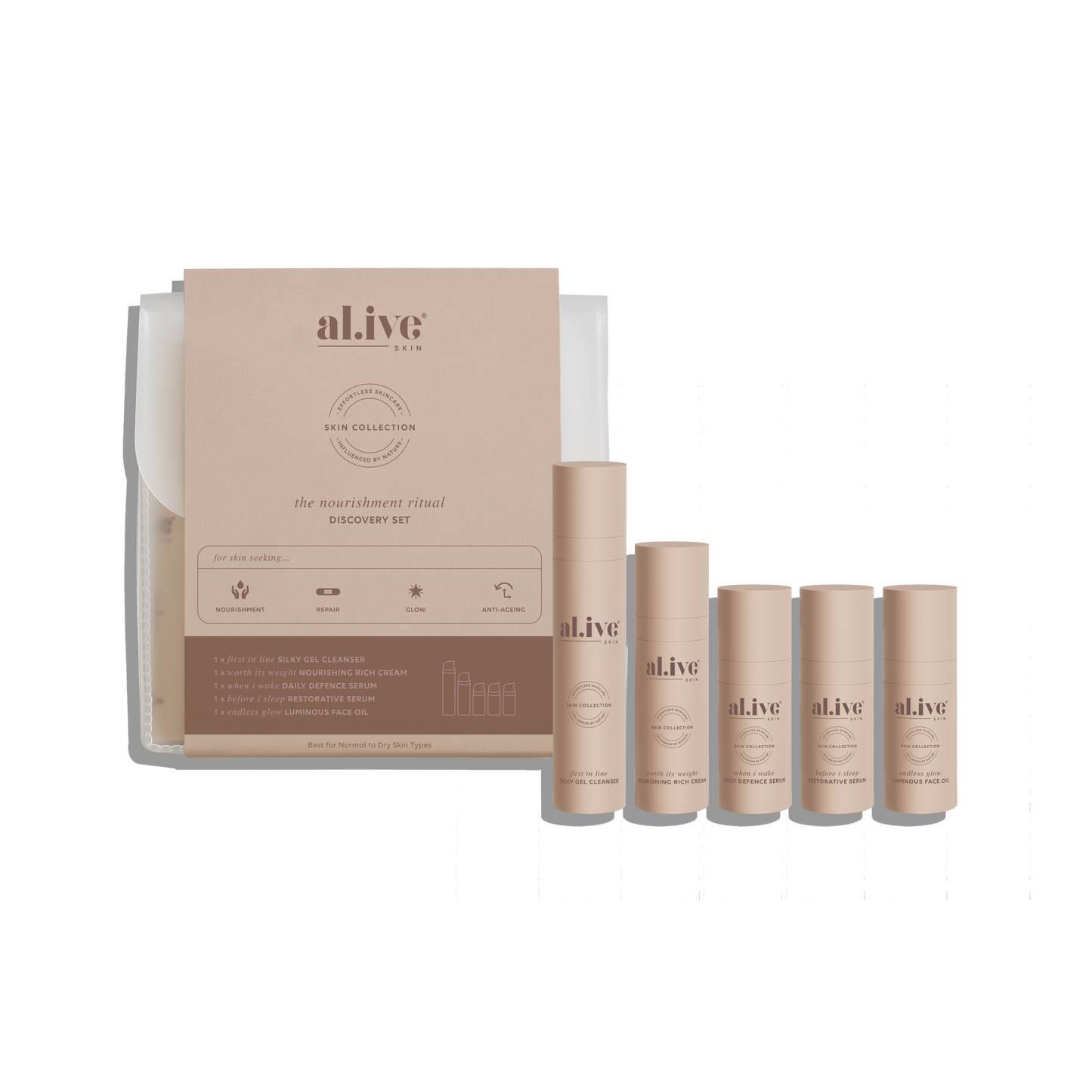 al.ive skin the nourishment ritual travel size set