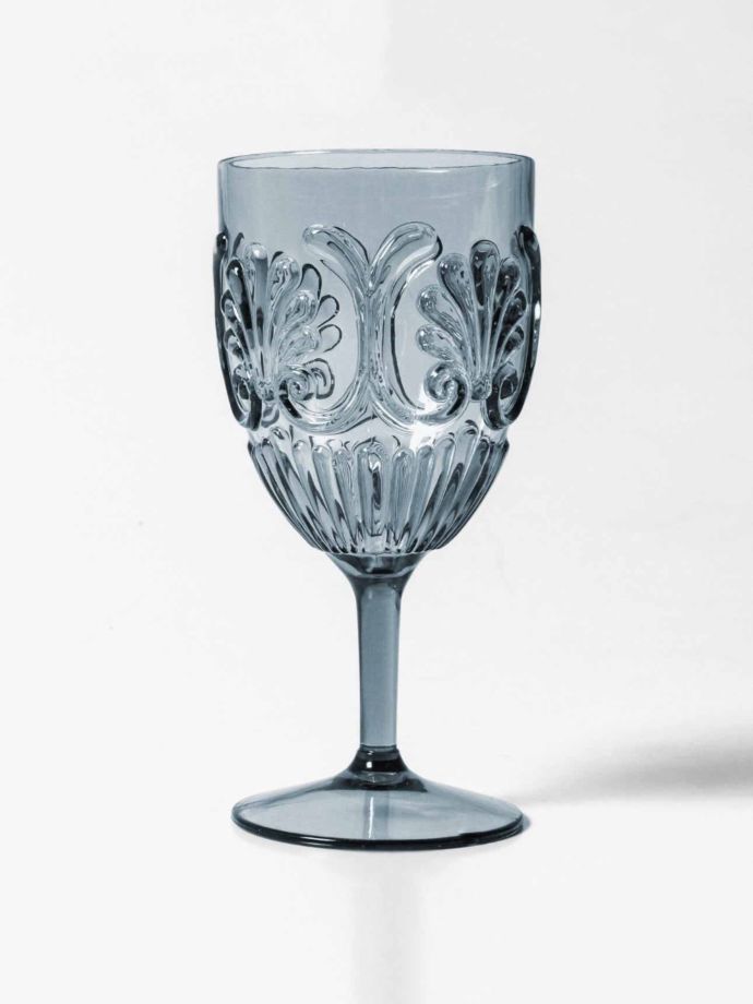 Blue Acrylic Wine Glass